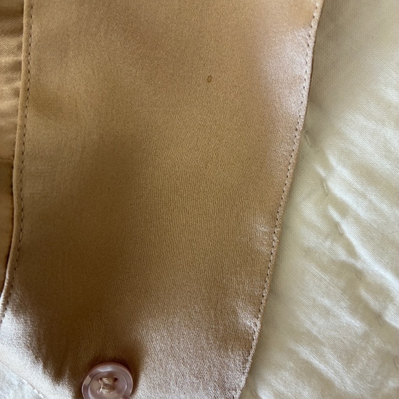 Vintage Evan Picone taupe silk/satin blouse 4 - Picture 5 of 5
